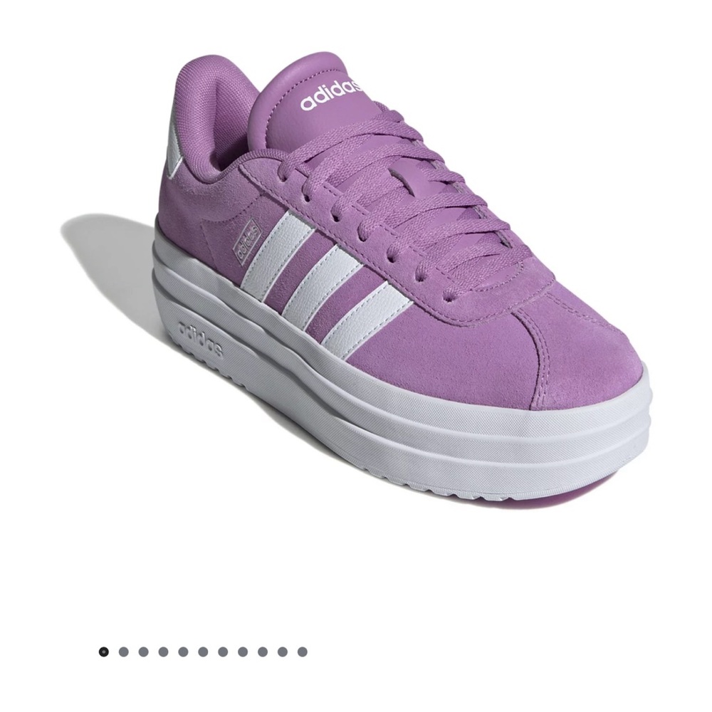 Adidas Women's Lavender vl Court Bold Sneakers